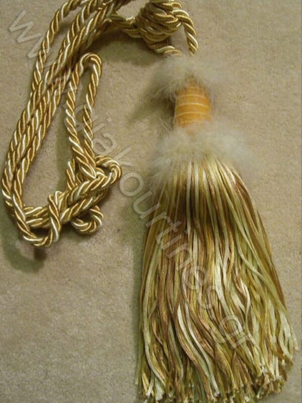 ΦΟΥΝΤΑ ΧΕΙΡΟΠΟΙΗΤΗ ΒΑΡΙΑ ΜΕ ΜΑΡΑΜΠΟΥ ΧΡΥΣΟ, ΜΠΕΖ-ΕΚΡΟΥ