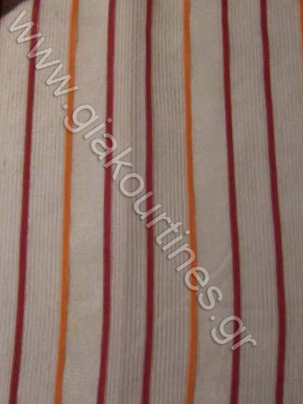 ΥΦΑΣΜΑ ΟΡΓΑΝΤΖΑ ΔΙΑΦΑΝΗ ΜΕ ΡΙΓΑ ΠΟΡΤΟΚΑΛΙ,ΜΠΟΡΝΤΟ