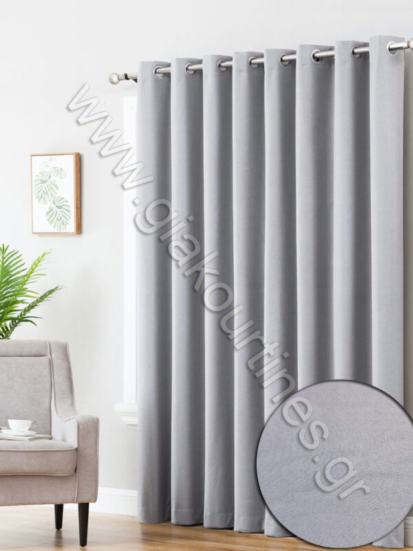 ΚΟΥΡΤΙΝΑ DIMOUT BLACKOUT ΜΕ ΤΡΟΥΚΣ ΓΚΡΙ