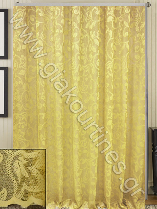 ΚΟΥΡΤΙΝΑ ΜΠΑΛΚΟΝΟΠΟΡΤΑΣ, ΔΑΝΤΕΛΑ ΔΙΑΦΑΝΗ ΡΑΜΜΕΝΗ, ΚΙΤΡΙΝΗ