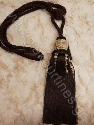 ΦΟΥΝΤΑ ΓΙΑ ΚΟΥΡΤΙΝΑ ΧΕΙΡΟΠΟΙΗΤΗ ΣΚΟΥΡΟ ΚΑΦΕ ΜΕ ΧΑΝΔΡΕΣ