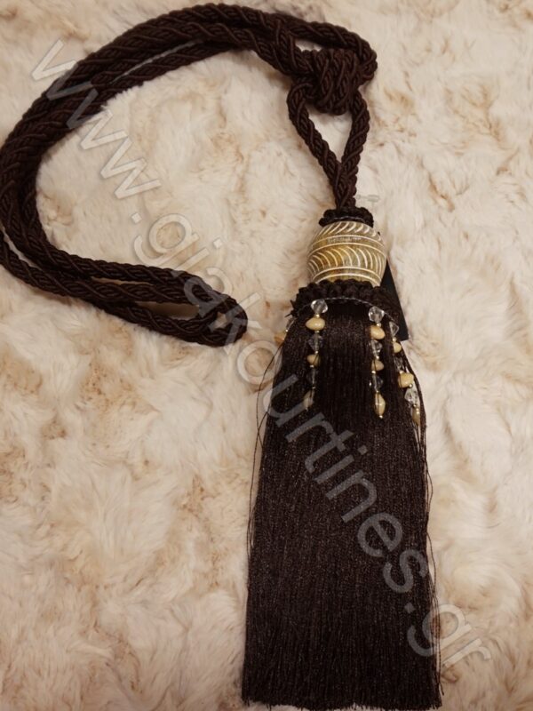 ΦΟΥΝΤΑ ΓΙΑ ΚΟΥΡΤΙΝΑ ΧΕΙΡΟΠΟΙΗΤΗ ΣΚΟΥΡΟ ΚΑΦΕ ΜΕ ΧΑΝΔΡΕΣ