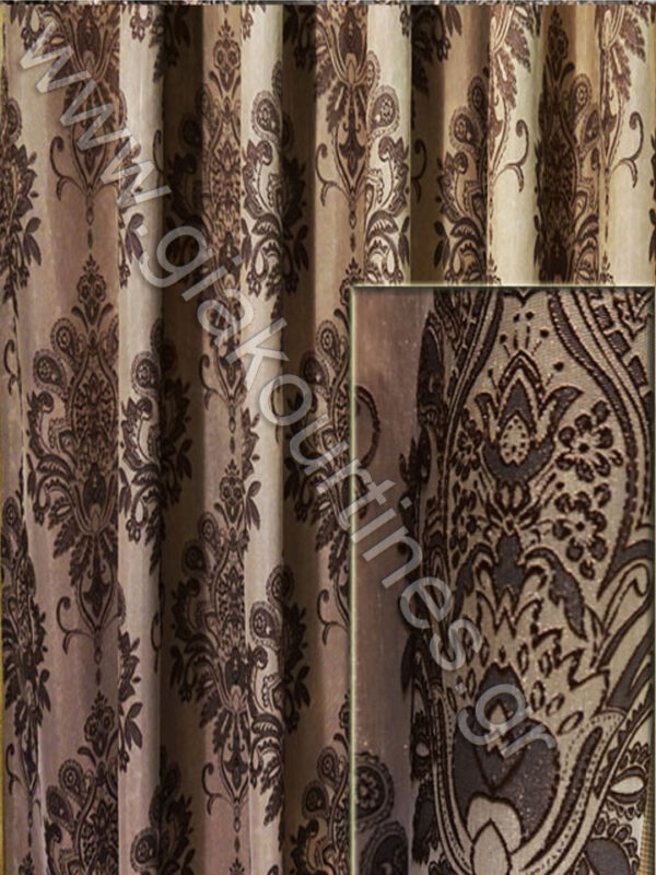 ΚΟΥΡΤΙΝΑ ΤΑΦΤΑΣ ΜΠΑΡΟΚ ΣΑΤΙΝΕ, ΚΑΦΕ ΒΕΓΚΕ