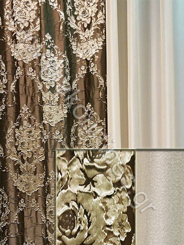 ΡΙΝΤΟ ΒΑΡΥ ΠΟΛΥΤΕΛΕΙΑΣ ΜΠΑΡΟΚ ΣΑΤΙΝΕ ΚΑΦΕΓΚΡΙ, ΖΟΡΖΕΤΑ ΤΟΥ ΠΑΓΟΥ