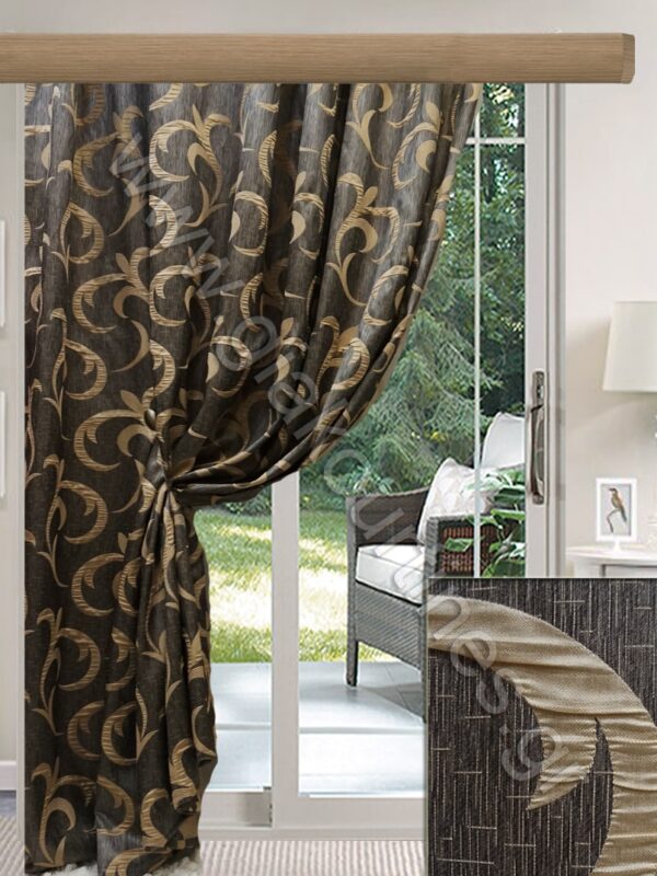 ΕΤΟΙΜΗ ΚΟΥΡΤΙΝΑ ΣΚΙΑΣΗΣ, ΧΡΩΜΑ ΓΚΡΙ ΜΕ ΜΠΕΖ