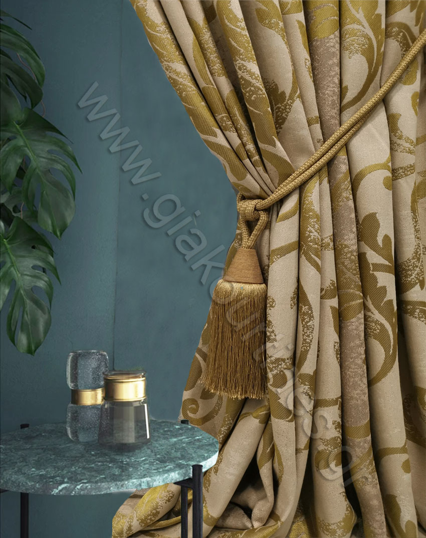 ΥΦΑΣΜΑ ΧΥΤΟ ΠΟΛΥΤΕΛΕΙΑΣ ΜΠΑΡΟΚ ΧΡΩΜΑ ΜΠΕΖ ΜΕ ΧΡΥΣΟΛΑΔΙ ΜΠΑΡΟΚ ΚΛΑΔΑΚΙ ΥΨΟΣ 3,20Μ