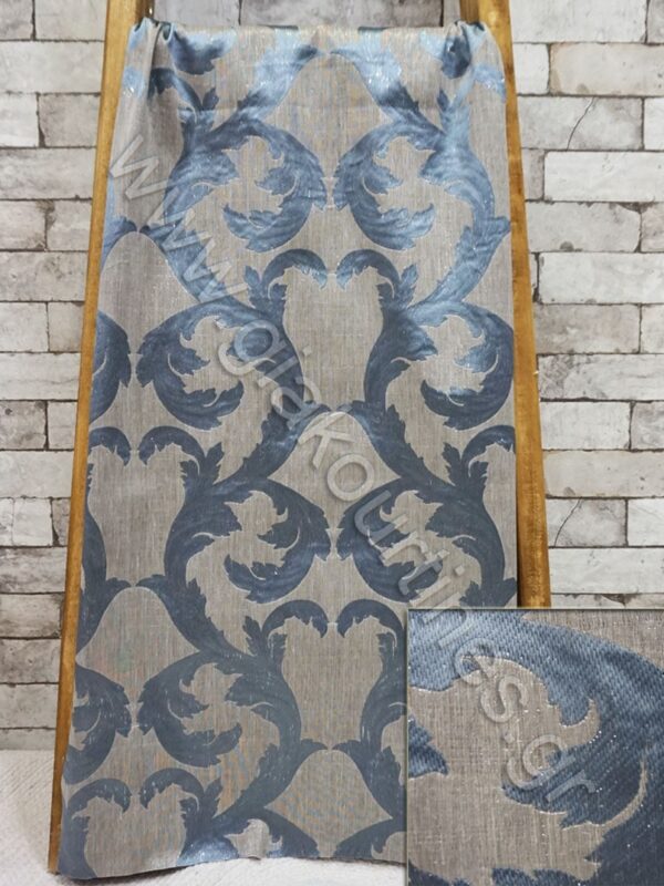 ΥΦΑΣΜΑ ΜΠΑΡΟΚ,  ΜΕΤΑΛΛΙΖΕ ΓΚΡΙ ΜΠΛΕ