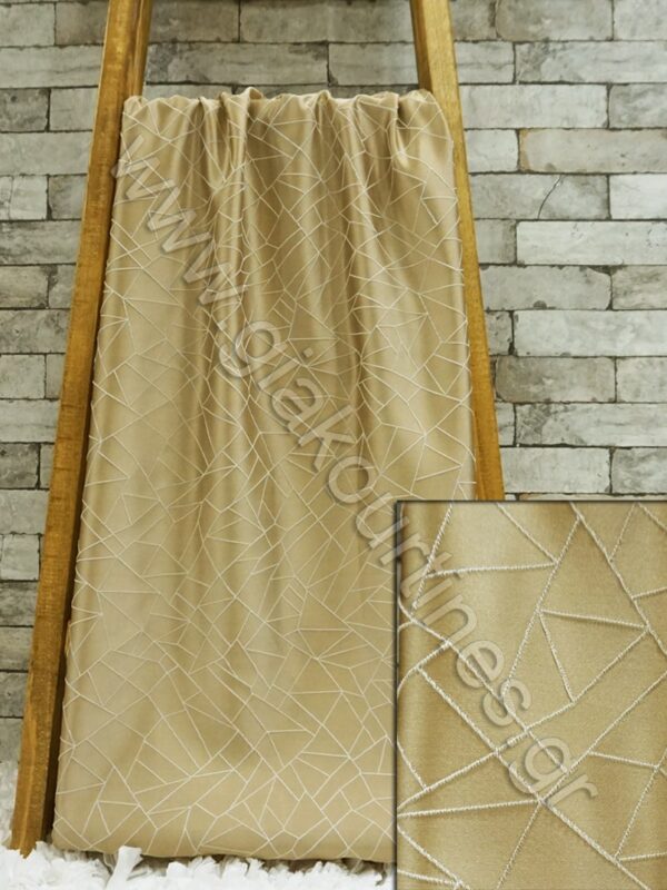 ΥΦΑΣΜΑ ΜΟΝΤΕΡΝΟ ΓΕΩΜΕΤΡΙΚΑ ΣΧΕΔΙΑ , ΧΡΩΜΑ ΜΠΕΖ ΑΜΜΟΥ