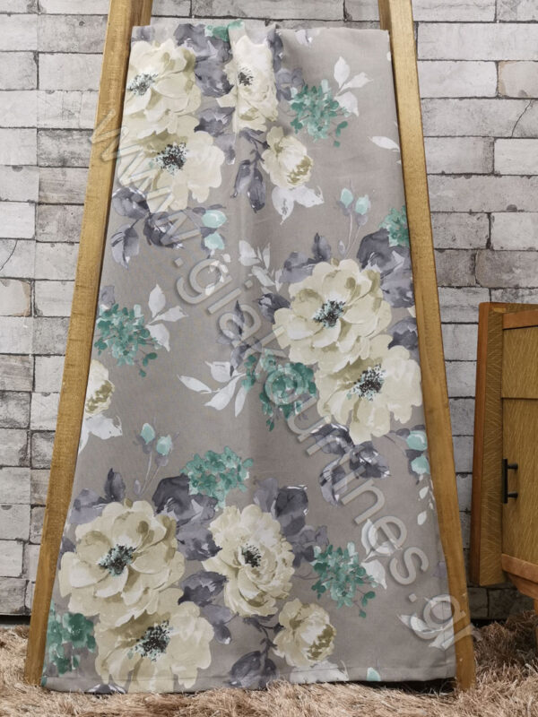 ΥΦΑΣΜΑ ΓΙΑ ΚΟΥΡΤΙΝΑ FLORAL ΠΑΣΤΕΛ ΛΑΔΙ