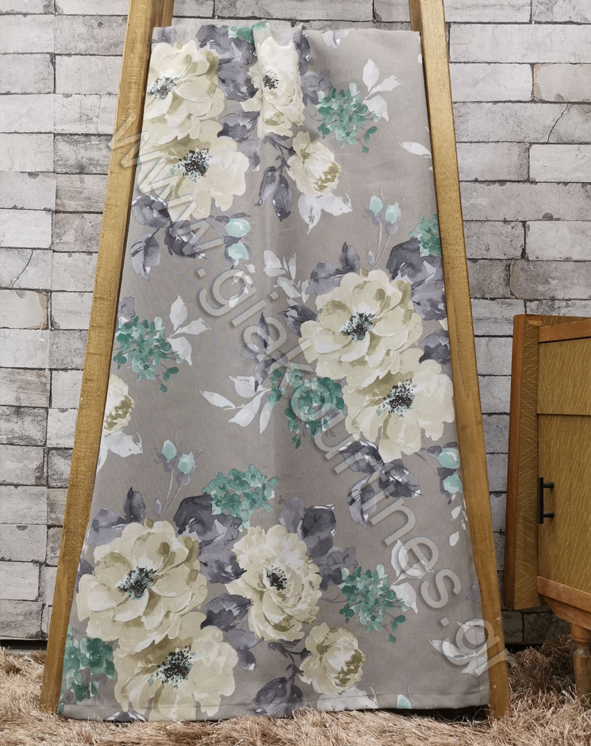 ΥΦΑΣΜΑ ΓΙΑ ΚΟΥΡΤΙΝΑ FLORAL ΠΑΣΤΕΛ ΛΑΔΙ