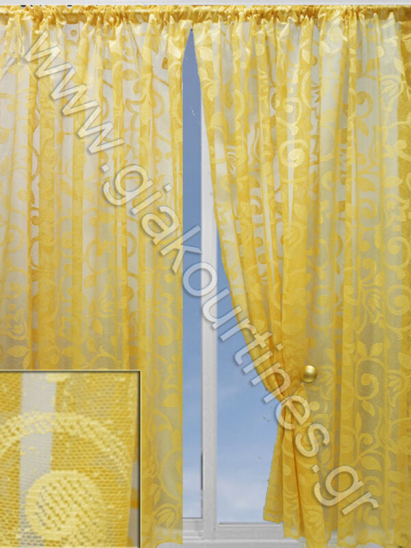 ΚΟΥΡΤΙΝΑ ΠΑΡΑΘΥΡΟΥ ΕΤΟΙΜΗ ΡΑΜΜΕΝΗ, ΔΑΝΤΕΛΑ ΑΤΣΑΛΑΚΩΤΗ ΚΙΤΡΙΝΗ