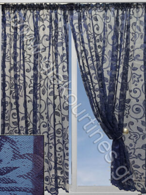 ΚΟΥΡΤΙΝΑΚΙ ΓΙΑ ΠΑΡΑΘΥΡΟ, ΔΑΝΤΕΛΑ ΑΤΣΑΛΑΚΩΤΗ ΜΠΛΕ