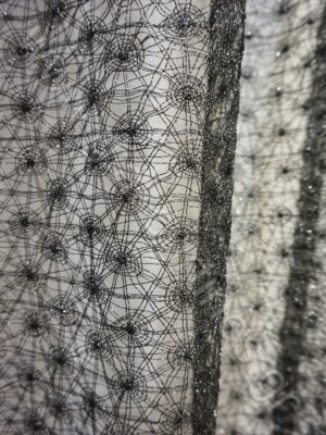 ΥΦΑΣΜΑ ΔΙΧΤΥ ΑΡΑΧΝΗ ΔΙΑΤΡΗΤΟ, ΜΑΥΡΟ ΜΕ ΑΣΗΜΙ