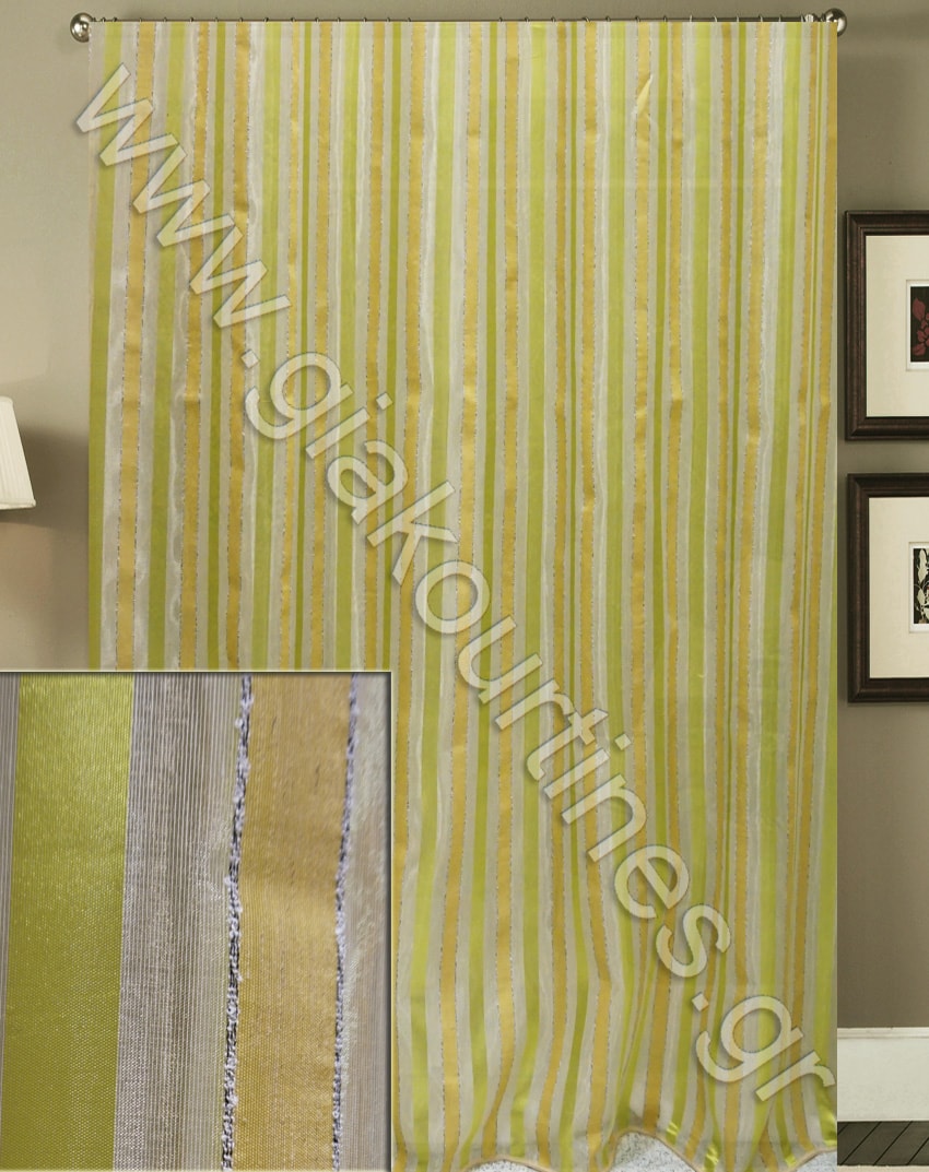 ΚΟΥΡΤΙΝΑ ΡΑΜΜΕΝΗ ΜΕ ΔΙΑΦΑΝΕΙΑ, ΟΡΓΑΝΤΖΑ ΜΕ ΛΑΧΑΝΙ ΡΙΓΕΣ 4Μ ΦΑΡΔΟΣ