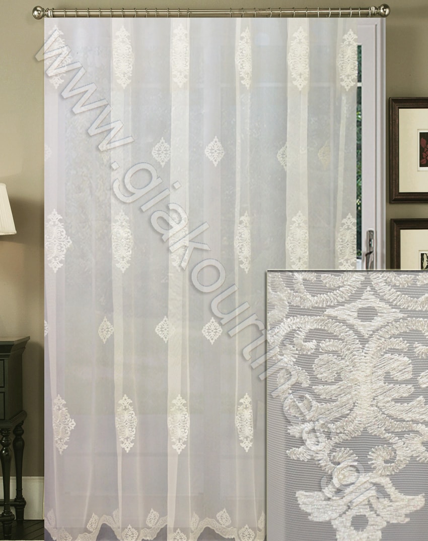 ΚΟΥΡΤΙΝΑ ΡΑΜΜΕΝΗ ΔΙΑΦΑΝΗ, ΤΟΥΛΙΝΗ ΟΡΓΑΝΤΙΝΑ ΠΟΛΥΤΕΛΕΙΑΣ 4Μ ΦΑΡΔΟΣ Χ 2,80Μ