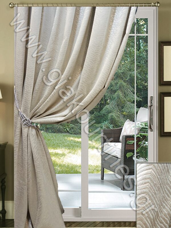 ΚΟΥΡΤΙΝΑ ΡΑΜΜΕΝΗ ΠΟΛΥΤΕΛΕΙΑΣ, ΑΝΟΙΧΤΟ ΜΠΕΖ ΤΟΥ ΠΑΓΟΥ ΜΕ ΚΛΩΣΤΗ ΦΛΟΣ 2,50Μ Χ 3Μ ΥΨΟΣ