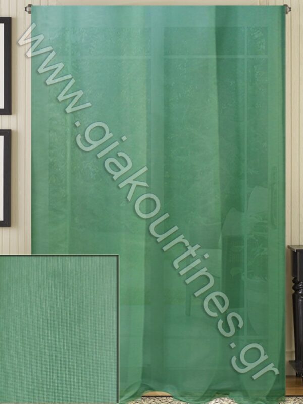 ΚΟΥΡΤΙΝΑ ΡΑΜΜΕΝΗ ΔΙΑΦΑΝΗ, ΧΡΩΜΑ ΒΕΡΑΜΑΝ 4Μ ΦΑΡΔΟΣ Χ 2,80Μ ΥΨΟΣ