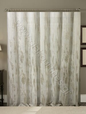 ΚΟΥΡΤΙΝΑ ΡΑΜΜΕΝΗ Τ.ΛΙΝΟ ΗΜΙΔΙΑΦΑΝΗ, ΥΠΟΛΕΥΚΗ ΜΕ ΜΠΕΖ 4Μ ΦΑΡΔΟΣ