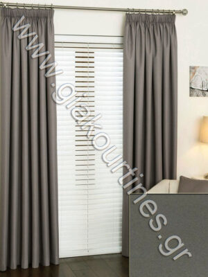 BLACK OUT ΚΟΥΡΤΙΝΑ, ΒΑΡΙΑ ΣΥΣΚΟΤΙΣΗΣ ΡΑΜΜΕΝΗ ΓΚΡΙ 1,50Μ Χ 2,80Μ ΥΨΟΣ