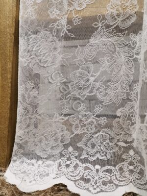 ΚΟΥΡΤΙΝΑ ΔΑΝΤΕΛΑ FLORAL , ΥΠΟΛΕΥΚΟ