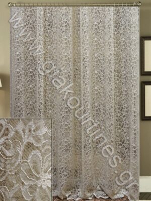 ΔΑΝΤΕΛΑ ΚΙΠΟΥΡ ΠΟΛΥΤΕΛΕΙΑΣ ΑΤΣΑΛΑΚΩΤΗ ΡΑΜΜΕΝΗ, ΧΡΩΜΑ ΜΠΕΖ ΙΒΟΥΑΡ 4Μ Χ 2,80Μ