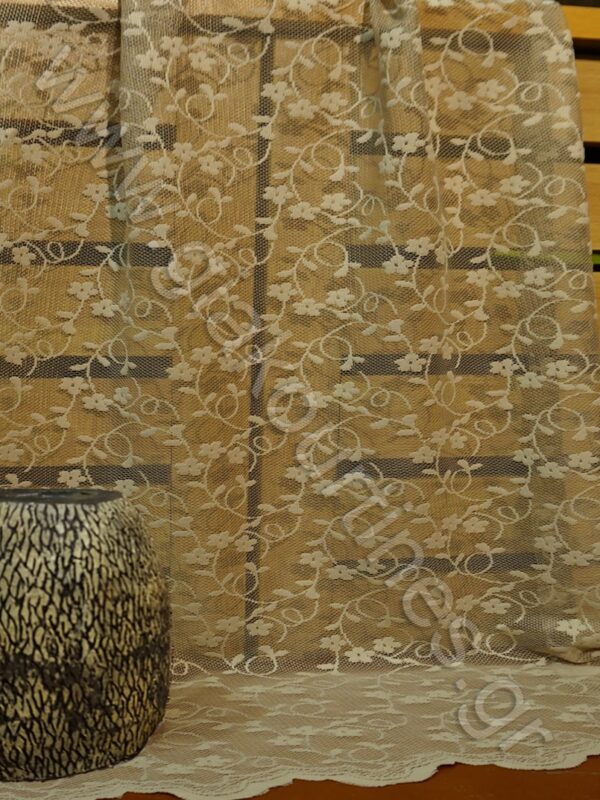 ΚΟΥΡΤΙΝΑ ΔΑΝΤΕΛΑ ΑΤΣΑΛΑΚΩΤΗ ΜΕ ΑΝΘΑΚΙΑ, ΧΡΩΜΑ ΜΠΕΖ ΜΟΚΑ