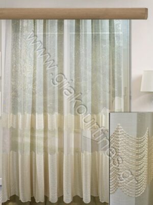 ΚΟΥΡΤΙΝΑ ΡΑΜΜΕΝΗ ΔΙΑΦΑΝΗ, ΜΑΤ ΙΒΟΥΑΡ ΜΕ ΒΑΡΥ ΚΕΝΤΗΜΑ