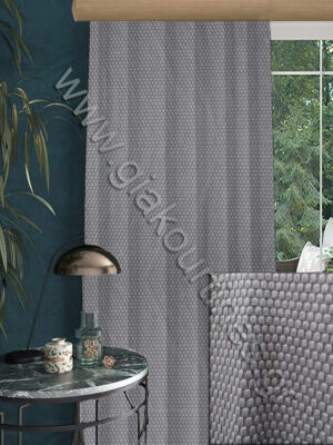 ΚΟΥΡΤΙΝΑ ΕΤΟΙΜΗ ΡΑΜΜΕΝΗ ΣΚΙΑΣΗΣ,  ΓΚΡΙ