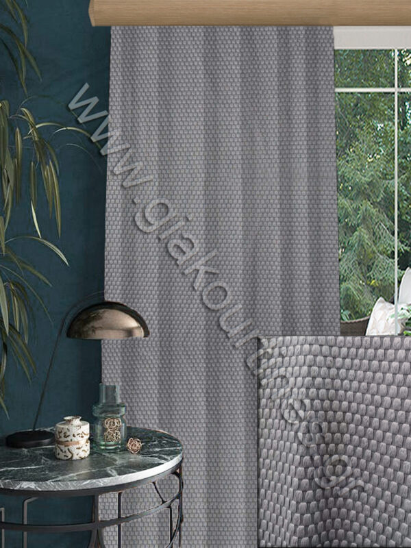 ΚΟΥΡΤΙΝΑ ΕΤΟΙΜΗ ΡΑΜΜΕΝΗ ΣΚΙΑΣΗΣ,  ΓΚΡΙ