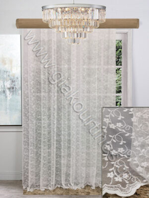 ΚΟΥΡΤΙΝΑ ΕΤΟΙΜΗ, ΔΑΝΤΕΛΑ ΑΤΣΑΛΑΚΩΤΗ ΛΕΥΚΗ FLORAL