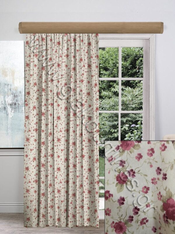 ΚΟΥΡΤΙΝΑ ΕΤΟΙΜΗ ΡΑΜΜΕΝΗ, FLORAL ROMANTIC