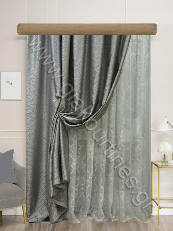 ΚΟΥΡΤΙΝΕΣ ΣΑΛΟΝΙΟΥ,ΡΙΝΤΟ ΧΥΤΟ ΓΚΡΙ, ΚΟΥΡΤΙΝΑ ΟΛΟΚΕΝΤΗΤΗ ΜΕ GLITTER