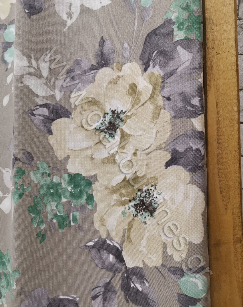 ΥΦΑΣΜΑ ΓΙΑ ΚΟΥΡΤΙΝΑ FLORAL ΠΑΣΤΕΛ ΛΑΔΙ - Image 2