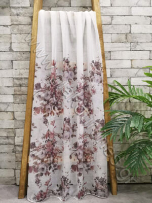 ΥΦΑΣΜΑ ΓΙΑ ΚΟΥΡΤΙΝΑ, FLORAL ΜΩΒ