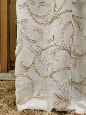 ΚΟΥΡΤΙΝΑ ΠΟΛΥΤΕΛΕΙΑΣ ΜΕ ΑΝΑΓΛΥΦΟ ΚΕΝΤΗΜΑ ΜΠΕΖΟΚΑΦΕ