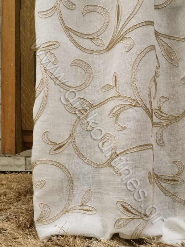 ΚΟΥΡΤΙΝΑ ΠΟΛΥΤΕΛΕΙΑΣ ΜΕ ΑΝΑΓΛΥΦΟ ΚΕΝΤΗΜΑ ΜΠΕΖΟΚΑΦΕ