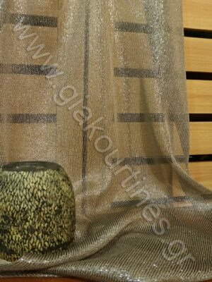 ΚΟΥΡΤΙΝΑ ΔΙΧΤΑΚΙ ΑΤΣΑΛΑΚΩΤΗ ΜΕ ΚΛΩΣΤΗ GLIITTER, ΧΡΩΜΑ ΟΥΔΕΤΕΡΟ ΚΑΦΕ