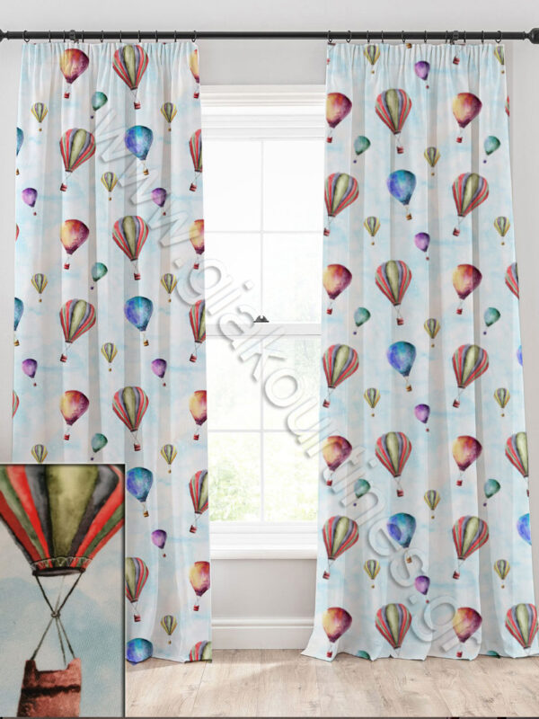 ΚΟΥΡΤΙΝΑ ΡΑΜΜΕΝΗ ΓΙΑ ΠΑΙΔΙΚΟ ΔΩΜΑΤΙΟ ΑΕΡΟΣΤΑΤΑ 1,5Μ Χ 2,70Μ