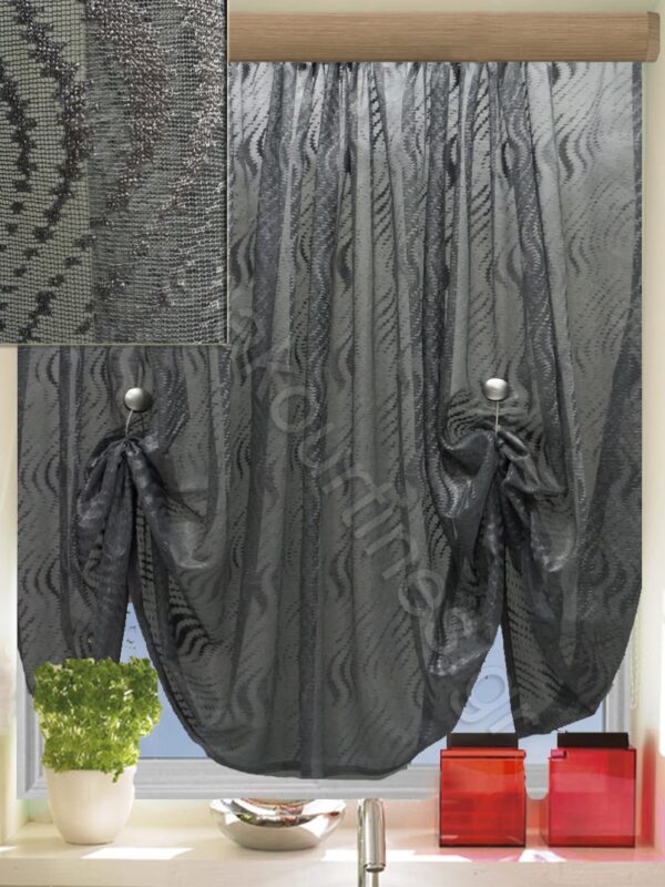 ΚΟΥΡΤΙΝΑ ΡΑΜΜΕΝΗ ΓΙΑ ΠΑΡΑΘΥΡΟ, ΔΑΝΤΕΛΑ ΓΚΡΙ ΑΤΣΑΛΑΚΩΤΗ