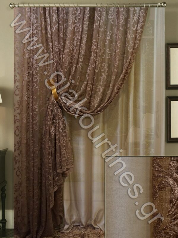 ΡΙΝΤΟ ΒΑΡΙΑ ΔΑΝΤΕΛΑ ΠΟΛΥΤΕΛΕΙΑΣ ΑΤΣΑΛΑΚΩΤΗ ΚΑΦΕ 2,50Μ ΦΑΡΔΟΣ, ΚΟΥΡΤΙΝΑ ΖΟΡΖΕΤΑ ΠΟΛΥΤΕΛΕΙΑΣ 4Μ ΦΑΡΔΟΣ