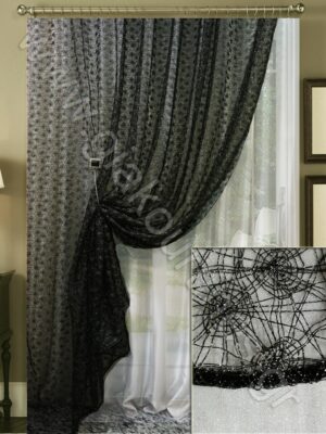 ΚΟΥΡΤΙΝΕΣ ΓΙΑ ΣΑΛΟΝΙ, ΡΙΝΤΟ ΧΥΤΟ ΔΙΧΤΥ ΑΡΑΧΝΗ 2,5Μ ΦΑΡΔΟΣ ΚΟΥΡΤΙΝΑ ΖΟΡΖΕΤΑ ΠΟΛΥΤΕΛΕΙΑΣ 4Μ ΦΑΡΔΟΣ