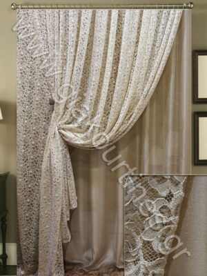 ΡΙΝΤΟ ΔΑΝΤΕΛΑ ΚΙΠΟΥΡ ΑΤΣΑΛΑΚΩΤΗ 2,5Μ, ΚΟΥΡΤΙΝΑ ΖΟΡΖΕΤΑ ΠΟΛΥΤΕΛΕΙΑΣ 4Μ ΦΑΡΔΟΣ