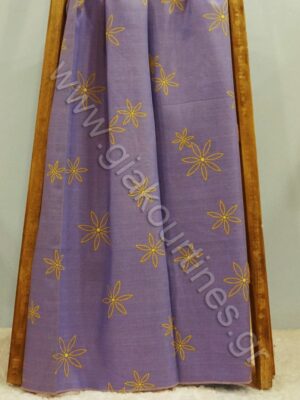 ΥΦΑΣΜΑ ΑΔΙΑΦΑΝΟ ΛΟΝΕΤΑ, ΑΝΟΙΧΤΟ ΜΠΛΕ ΜΕ ΚΙΤΡΙΝΟ 2,50Μ ΦΑΡΔΟΣ Χ 2,80Μ