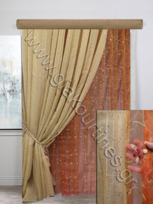 ΚΟΥΡΤΙΝΕΣ ΡΑΜΜΕΝΕΣ ΓΑΖΑ ΠΑΓΕΤΕΣ, ΚΟΥΡΤΙΝΑ ΟΛΟΚΕΝΤΗΤΗ