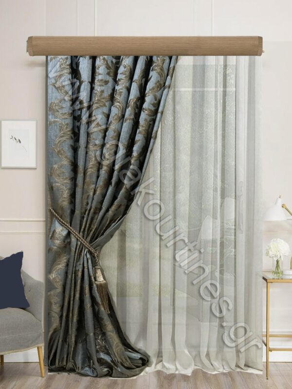 ΚΟΥΡΤΙΝΕΣ ΣΑΛΟΝΙΟΥ,ΡΙΝΤΟ ΓΚΡΙΖΟΜΠΛΕ ΜΕΤΑΛΙΚ, ΚΟΥΡΤΙΝΑ SMOKEY ΠΑΓΟΥ