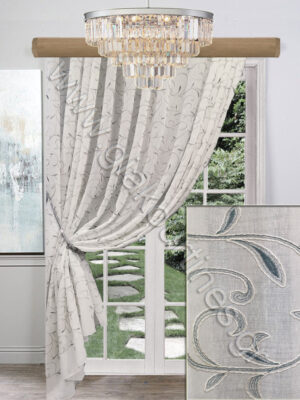 ΚΟΥΡΤΙΝΑ ΕΤΟΙΜΗ, ΠΟΛΥΤΕΛΕΙΑΣ, ΑΝΑΓΛΥΦΟ ΠΑΛ ΜΠΛΕ ΓΚΡΙ ΚΕΝΤΗΜΑ