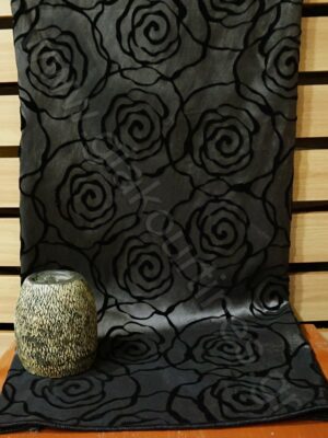 ΥΦΑΣΜΑ ΤΑΦΤΑΣ, ΧΡΩΜΑ ΑΝΘΡΑΚΙ ΜΕ ΒΕΛΟΥΡ ΜΑΥΡΑ ΤΡΙΑΝΤΑΦΥΛΛΑ