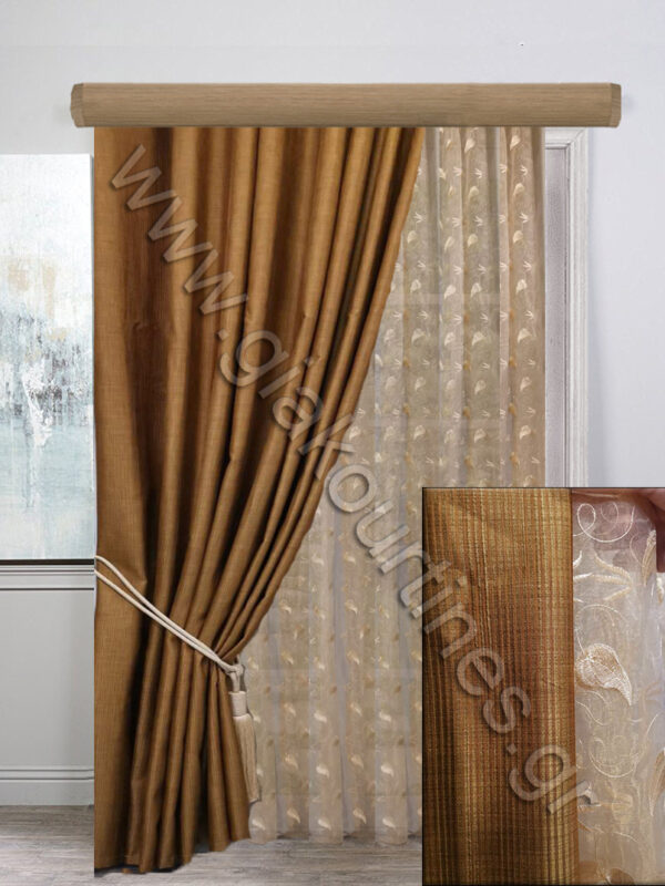 ΚΟΥΡΤΙΝΕΣ ΡΑΜΜΕΝΕΣ ΡΙΝΤΟ ΚΑΝΕΛΙ, ΟΡΓΑΝΤΖΑ ΟΛΟΚΕΝΤΗΤΗ