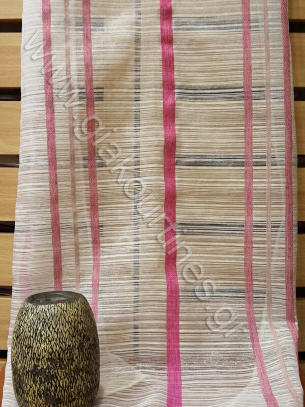 ΚΟΥΡΤΙΝΑ ΟΡΓΑΝΤΖΑ ΜΕ ΦΟΥΞ ΡΙΓΕΣ, 4Μ Χ 2,90Μ