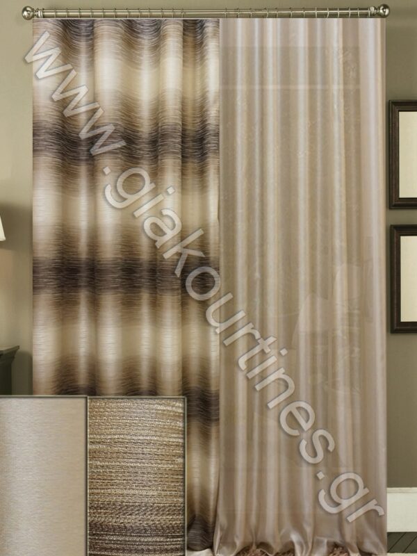 ΚΟΥΡΤΙΝΕΣ ΓΙΑ ΣΑΛΟΝΙ, ΤΑΦΤΑΣ ΜΕ ΡΙΓΑ 2,5Μ ΦΑΡΔΟΣ ΖΟΡΖΕΤΑ ΠΟΛΥΤΕΛΕΙΑΣ 4Μ ΦΑΡΔΟΣ